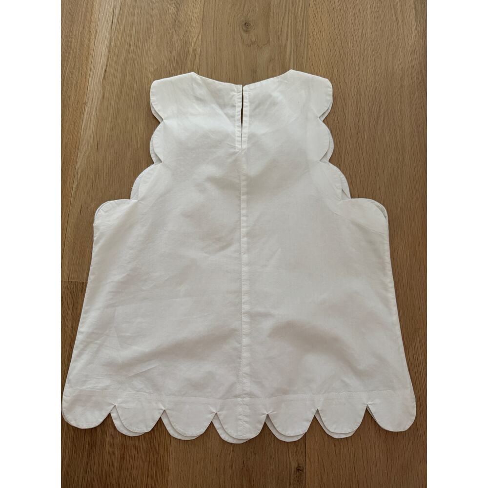 Heartbeeps White Scalloped Poplin Sleveless shirt Size Small - Picture 2 of 5